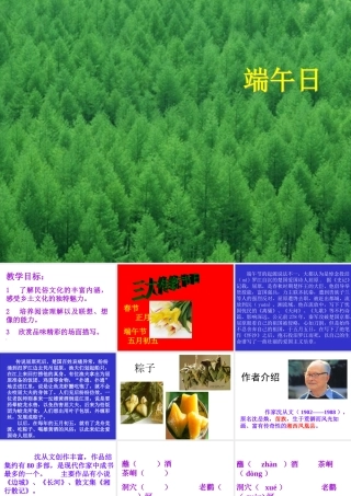 七年级语文端午日课件2 苏教版 课件