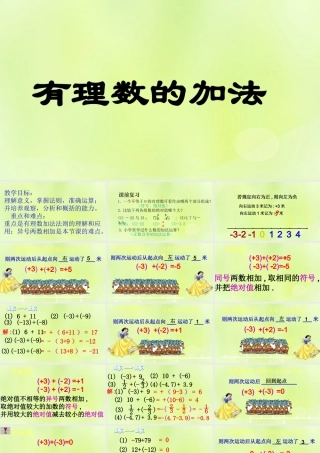 七年级数学上册 第三章 有理数的运算 3.1 有理数的加法与减法 有理数的加法教学课件 (新版)青岛版 课件