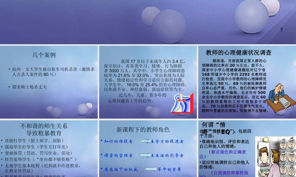 中学主题班会 班主任培训讲座2课件 素材