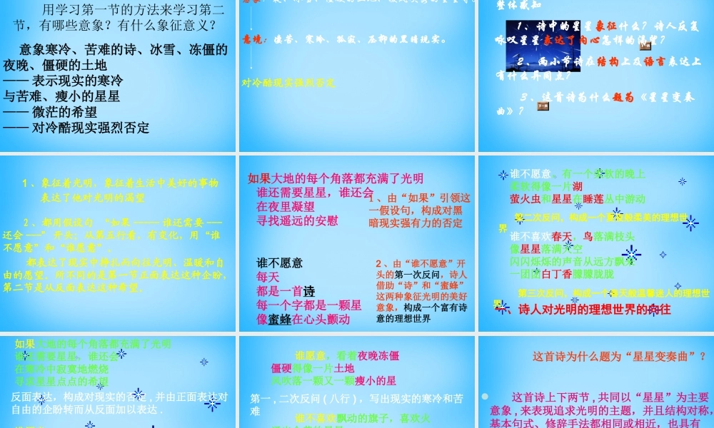 九年级语文上册 3 星星变奏曲课件2 (新版)新人教版 课件