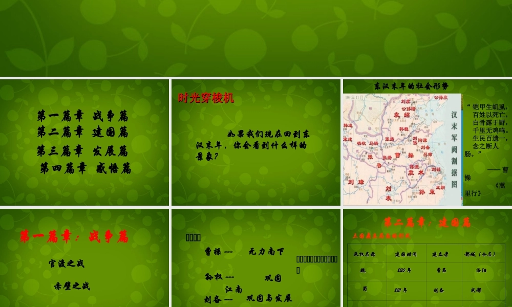 小学教学研究室七年级历史上册 第18课 三国鼎立课件 新人教版 课件
