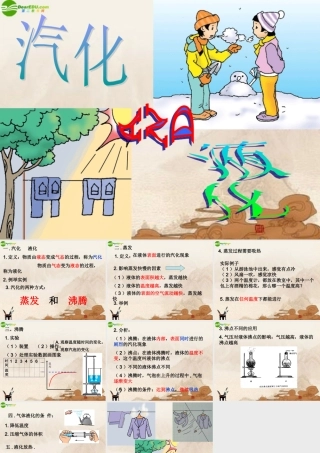 八年级物理上册 汽化和液化(一)课件 北师大版 课件