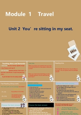 九年级英语 Module 1 unit 2 You're sitting in my seat课件 外研版 课件