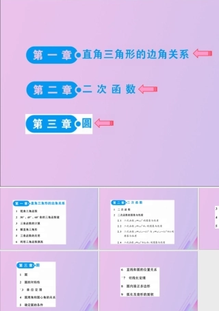 九年级数学下册 目录素材 (新版)北师大版 素材