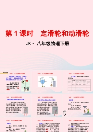 春八年级物理下册 11.2定滑轮和动滑轮(第1课时)课件1 (新版)教科版 八年级物理下册 11.2定滑轮和动滑轮(第1课时)课件+素材 (新版)教科版 八年级物理下册 11.2定滑轮和动滑轮(第1课时)课件+素材 (新版)教科版-2