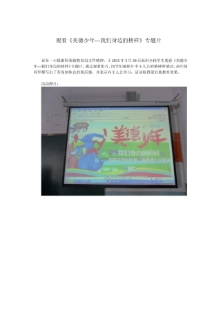 观看美德少年材料