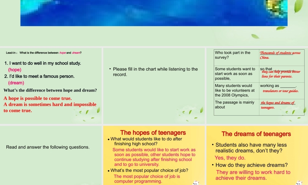 九年级英语 U7Reading课件 人教新目标版 课件