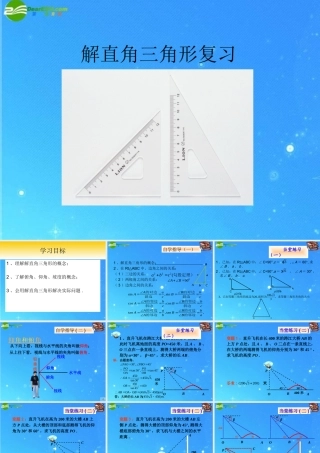九年级数学上册 21 解直角三角形复习 课件 北京课改版 课件