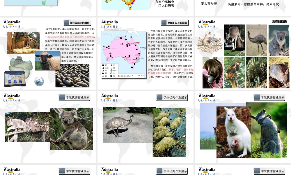 中学七年级地理下册 8.7 澳大利亚课件 湘教版 课件