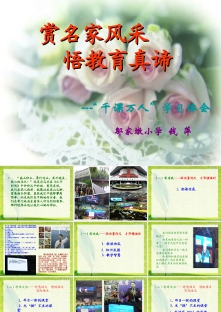 赏名家风采悟教育真谛钱萍