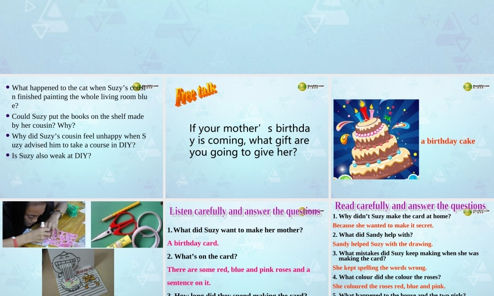 八年级英语上册 Unit 4 Do it yourself Task课件 牛津版 教案