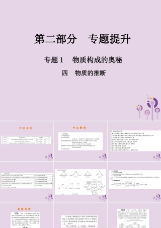 中考化学总复习 第二部分 专题提升 专题1 物质构成的奥秘 四 物质的推断课件