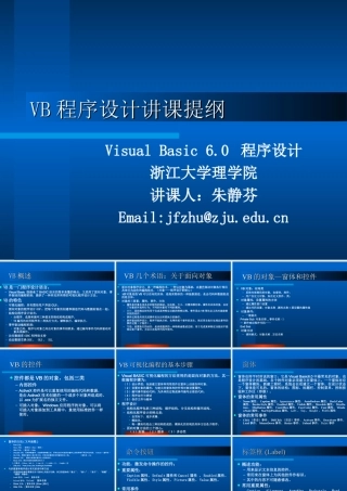 VB程序设计复习提纲