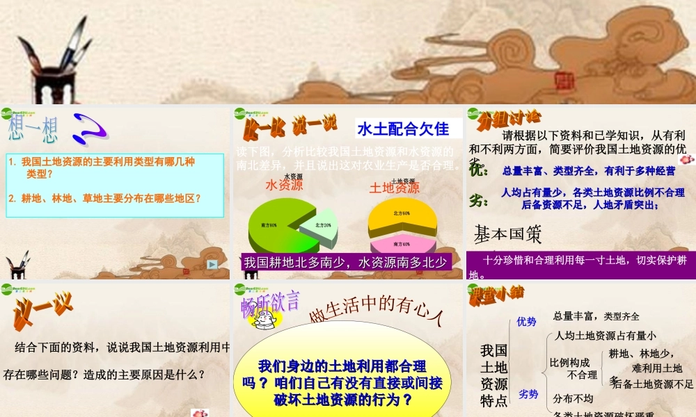 八年级地理上册 第二节土地资源(第二课时)课件 湘教版 课件