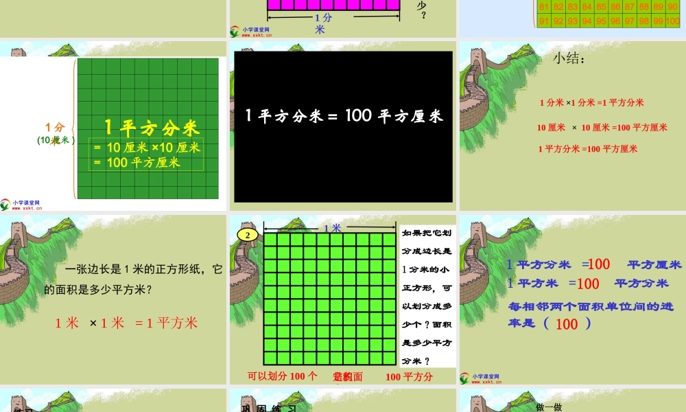 人教版三年级数学下册《面积单位间的进率》PPT课件(好)