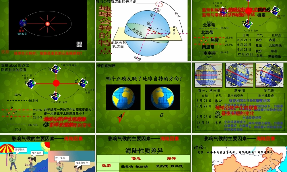 山东省无棣县第一实验学校七年级地理上册 第四章 第三节 影响气候的主要因素课件 湘教版 课件