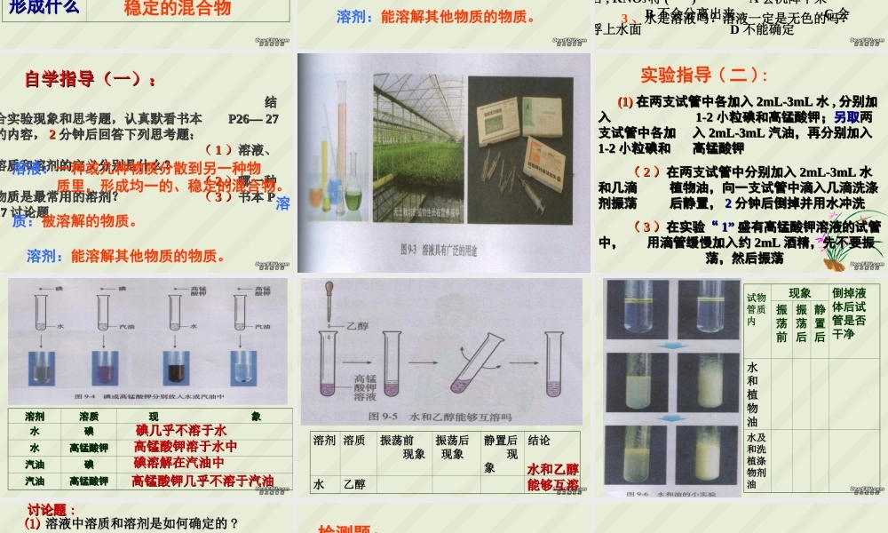 初三化学第九单元溶液课件