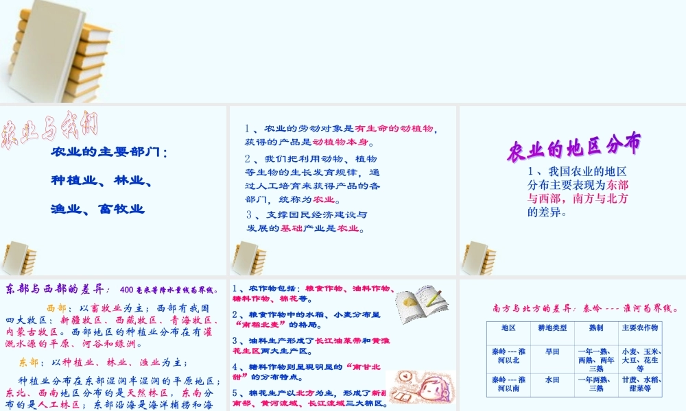 中考地理会考专题复习系列资料 中国的经济与文化复习课件