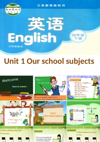 Unit1Ourschoolsubjects