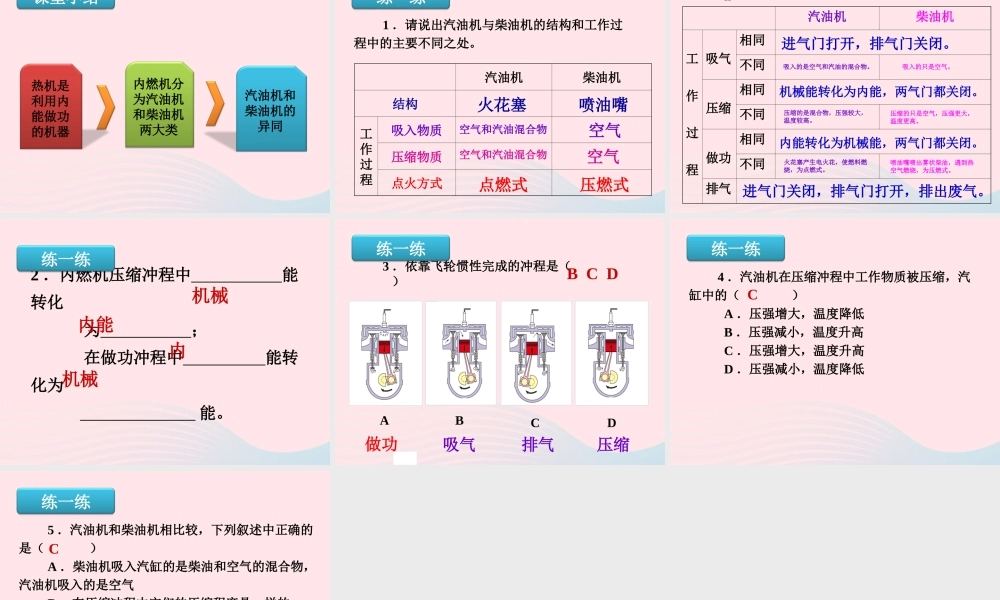 九年级物理上册 21 热机课件4 (新版)教科版 课件