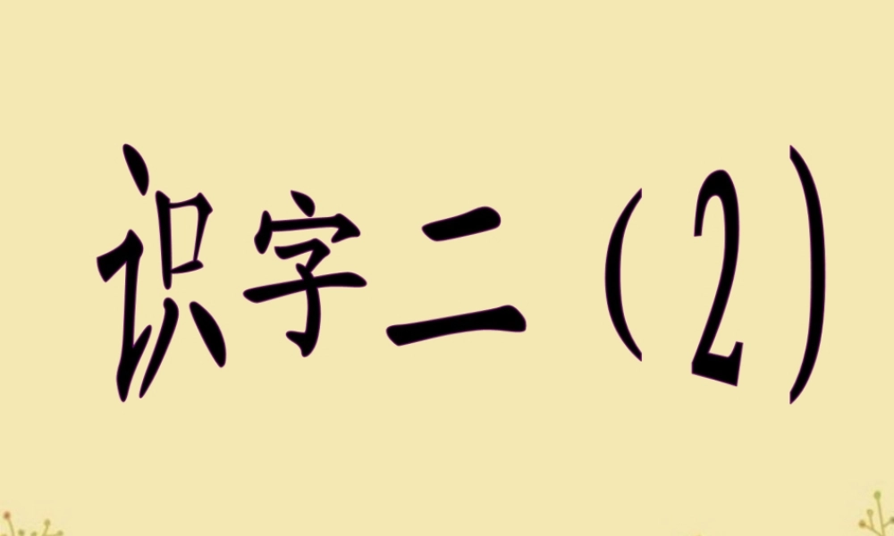 《识字二（2）》教学课件