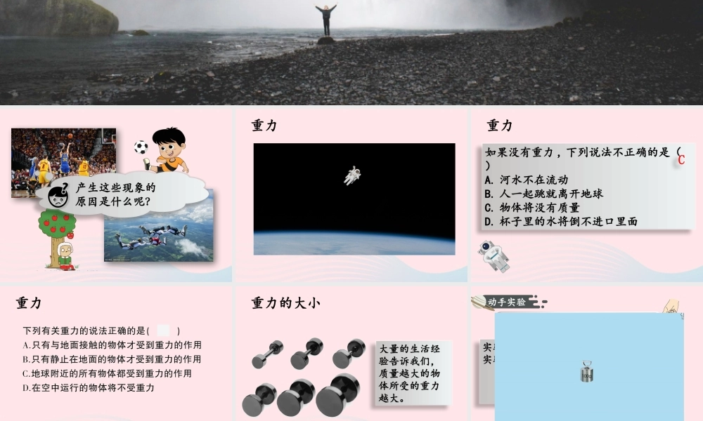 八年级物理下册 7.3 重力课件 (新版)新人教版 课件