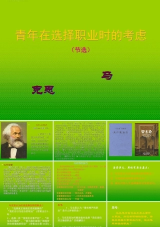 在选择职业时的考虑)课件 苏教版必修1 课件