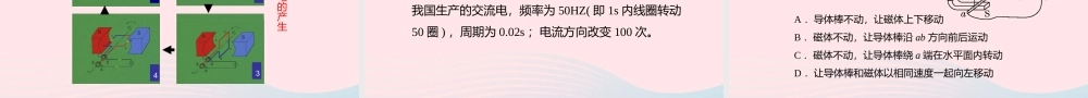 九年级物理全册 182 科学探究：怎样产生感应电流课件 (新版)沪科版 课件