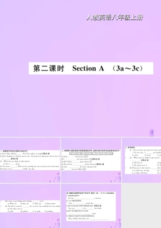 八年级英语上册 Unit 5 Do you want to watch a game show(第2课时)Section A习题课件 (新版)人教新目标版 课件