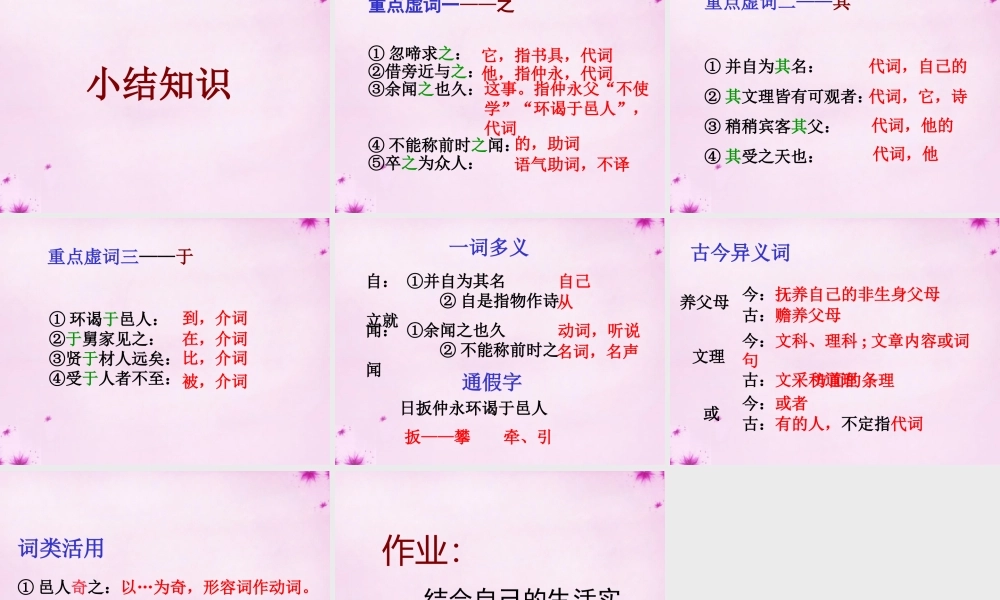 七年级语文下册 第5课(伤仲永)课件 新人教版 课件