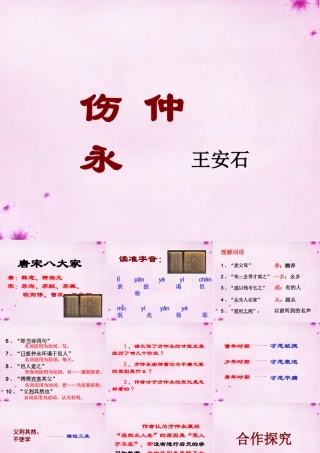 七年级语文下册 第5课(伤仲永)课件 新人教版 课件