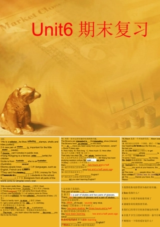 八年级英语下册 unit6期末复习课件 人教新目标版 课件