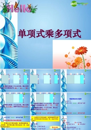 七年级数学下册 8.2整式乘法课件 沪科版 课件