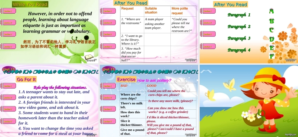 九年级英语Unit11 Reading 课件 人教新目标版 课件