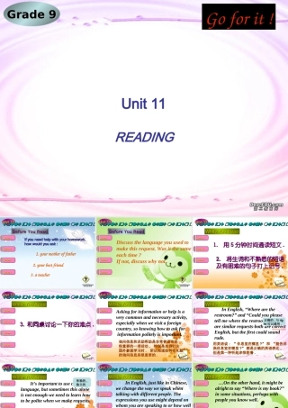 九年级英语Unit11 Reading 课件 人教新目标版 课件