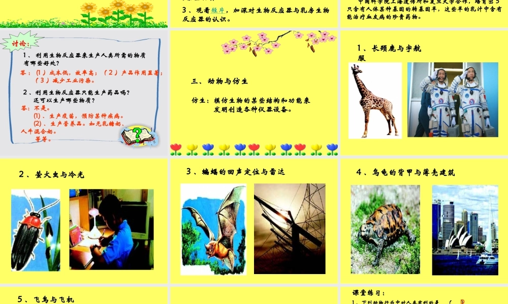 八年级生物(动物与人类生活的关系)精品课件人教版 课件