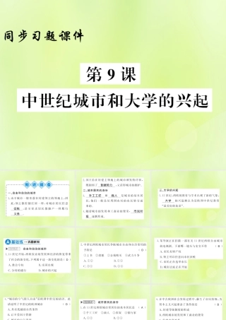 大学的兴起习题课件 新人教版 课件