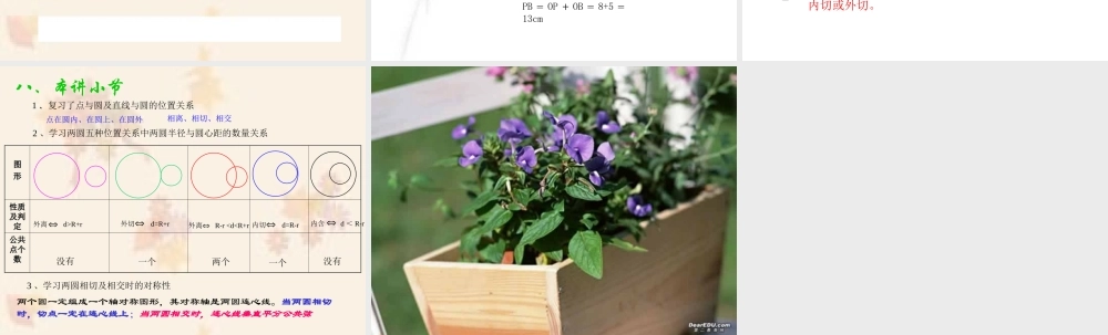 九年级数学圆与圆的位置关系教学课件 北师大版1 课件