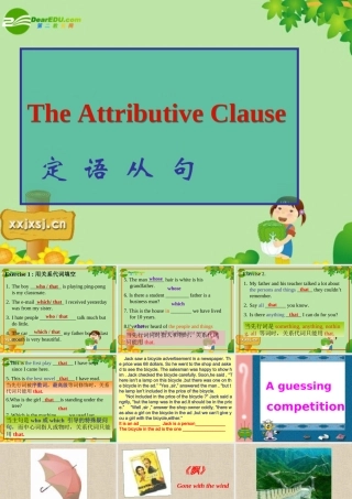 九年级英语中考定语从句复习课件  人教新目标版 课件