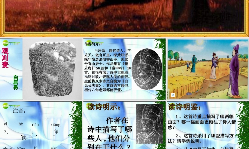 九年级语文上册之(观刈麦)课件 人教新课标版 课件