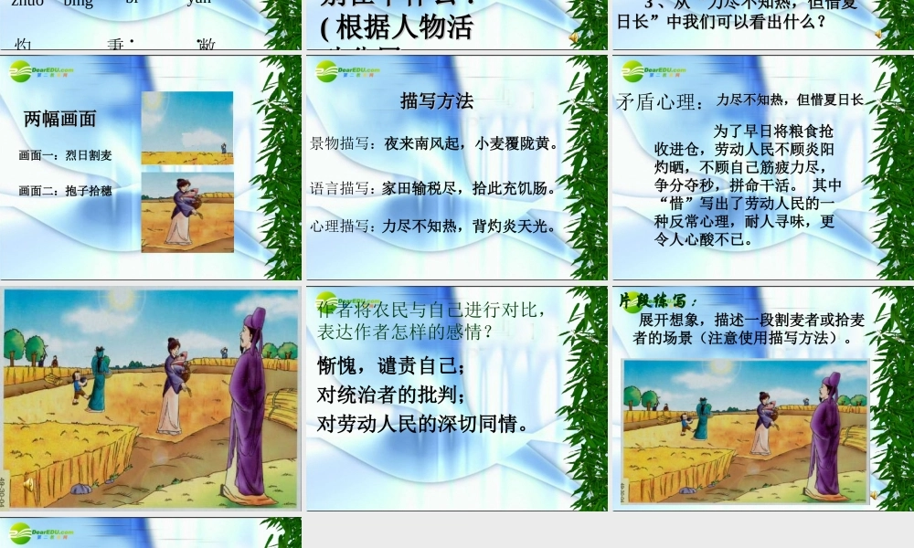 九年级语文上册之(观刈麦)课件 人教新课标版 课件