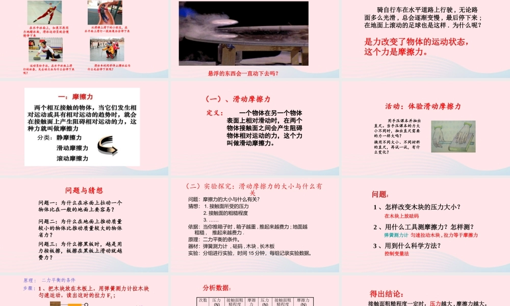 八年级物理下册 8.3 摩擦力课件 (新版)新人教版 课件