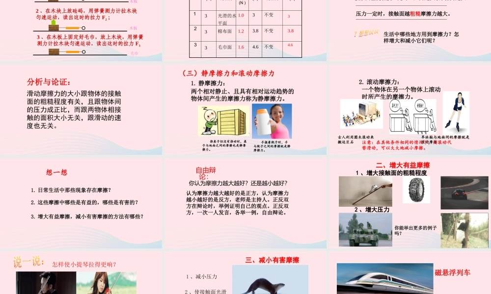 八年级物理下册 8.3 摩擦力课件 (新版)新人教版 课件