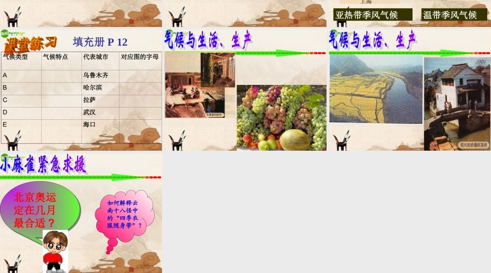 八年级地理上册 中国气候(第四课时)课件 湘教版 课件