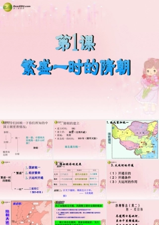中学七年级历史下册 1.繁盛一时的隋朝课件 新人教版 课件