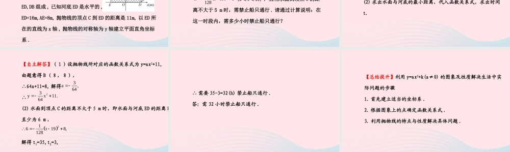九年级数学下册 第27章二次函数272二次函数的图象与性质 2 二次函数yax2bxc的图象与性质第1课时习题课件 华东师大版 课件
