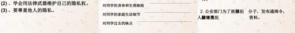 八年级政治上册 8.2 法律保护我们的人格尊严课件 鲁教版 课件