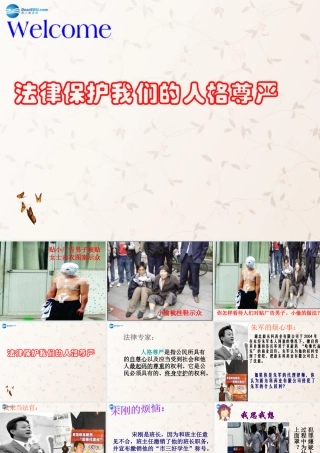 八年级政治上册 8.2 法律保护我们的人格尊严课件 鲁教版 课件
