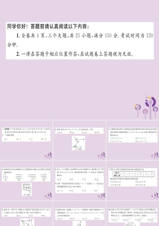 中考数学总复习 毕业生学业(升学)考试模拟试题卷(5)课件 试题-2