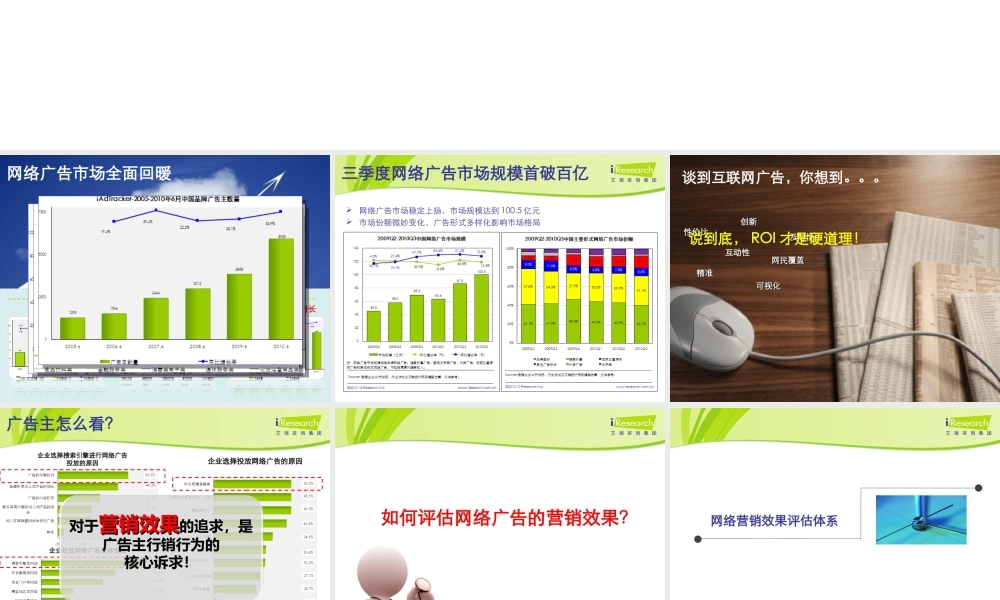 2010.11艾瑞研究：网络营销效果评估体系及价值研究